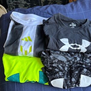 UA and Messi Adidas Kids Short Sleeve Shirt Bundle